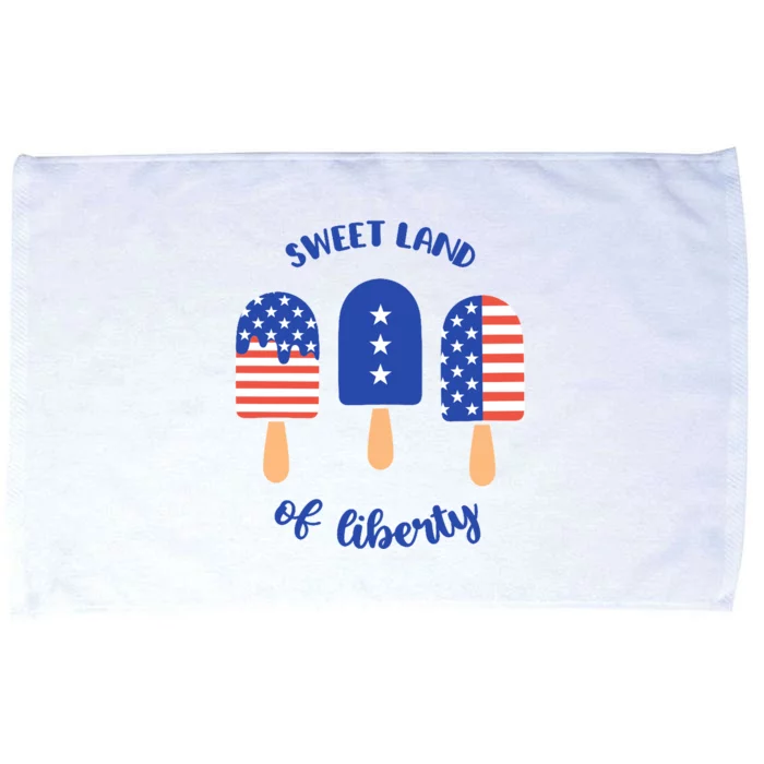 Sweet Land Of Liberty Ice Cream Pops Microfiber Hand Towel