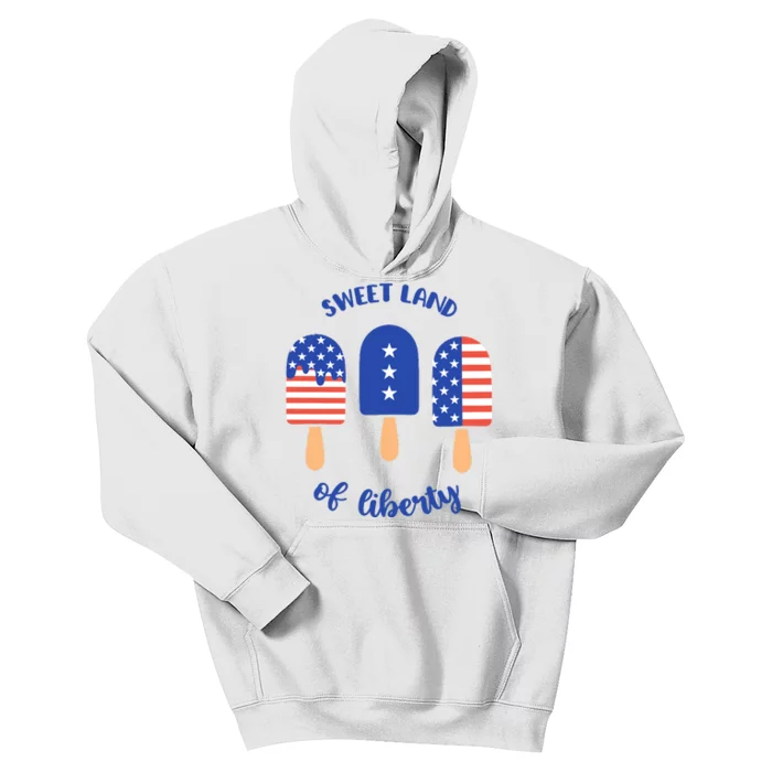 Sweet Land Of Liberty Ice Cream Pops Kids Hoodie