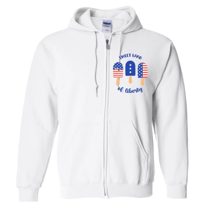 Sweet Land Of Liberty Ice Cream Pops Full Zip Hoodie