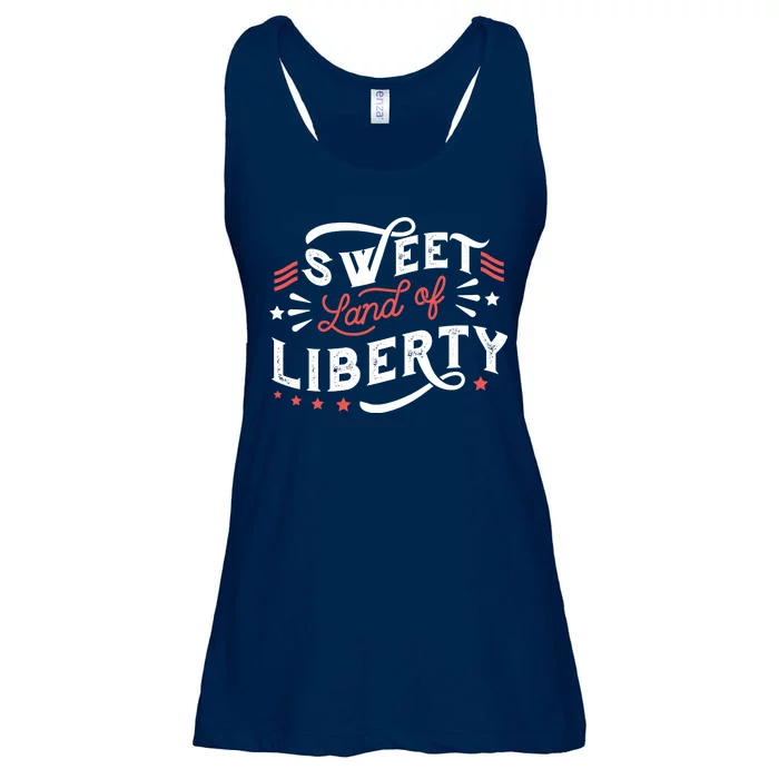 Sweet Land Of Liberty USA Ladies Essential Flowy Tank