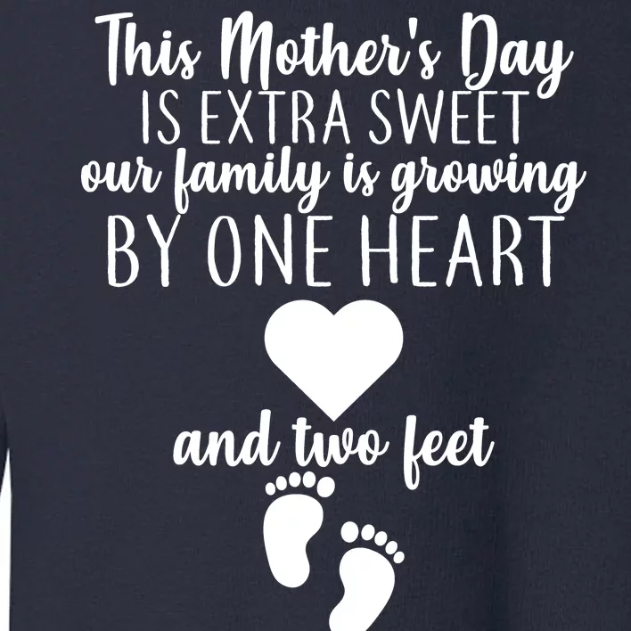 Sweet Mother's Day Pregnancy Announcement Toddler Sweatshirt