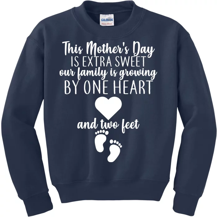 Sweet Mother's Day Pregnancy Announcement Kids Sweatshirt