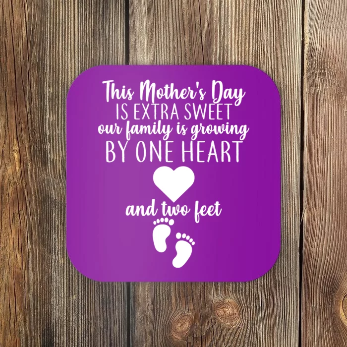 Sweet Mother's Day Pregnancy Announcement Coaster