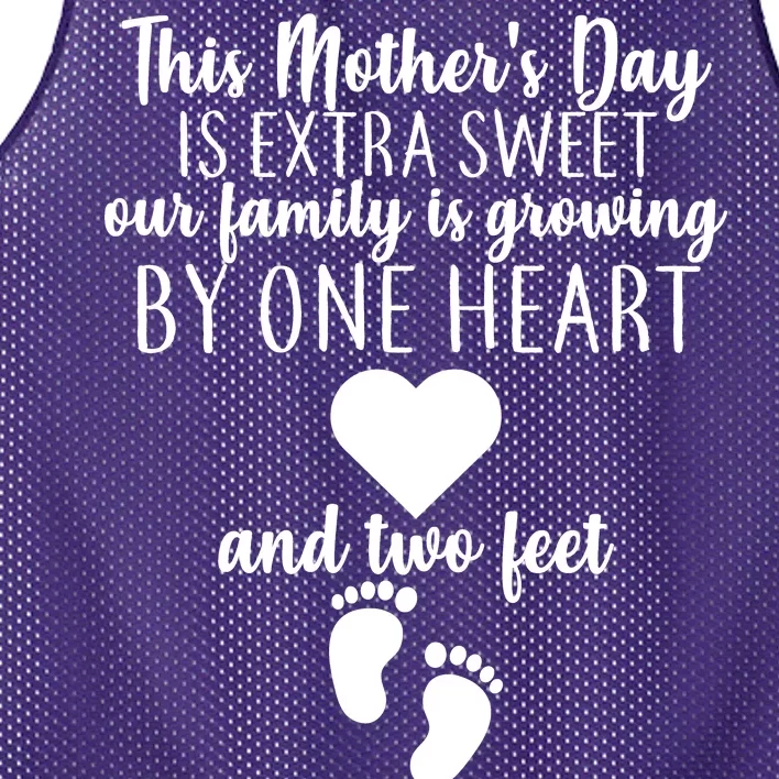 Sweet Mother's Day Pregnancy Announcement Mesh Reversible Basketball Jersey Tank