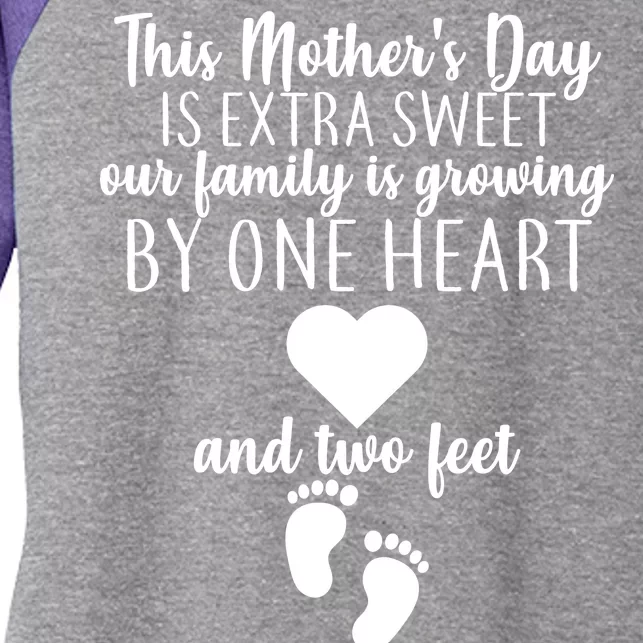 Sweet Mother's Day Pregnancy Announcement Women's Tri-Blend 3/4-Sleeve Raglan Shirt