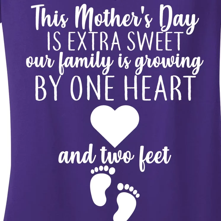 Sweet Mother's Day Pregnancy Announcement Women's V-Neck T-Shirt