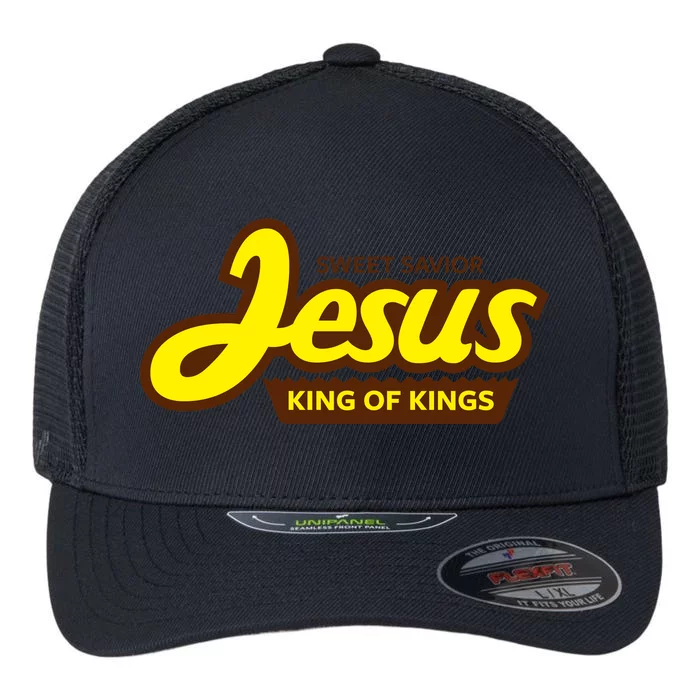 Sweet Savior Jesus King of Kings Flexfit Unipanel Trucker Cap