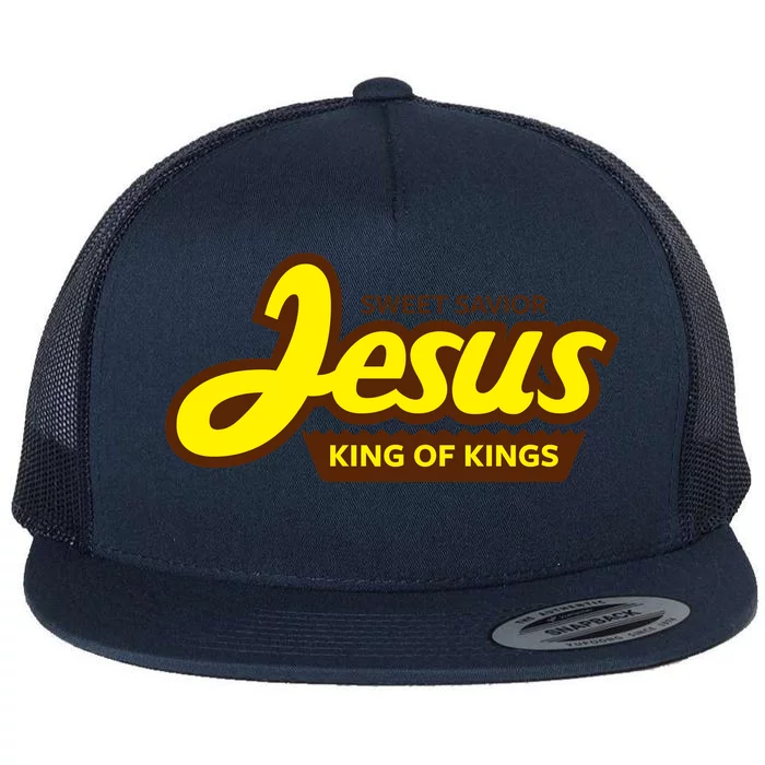 Sweet Savior Jesus King of Kings Flat Bill Trucker Hat