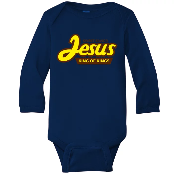 Sweet Savior Jesus King of Kings Baby Long Sleeve Bodysuit