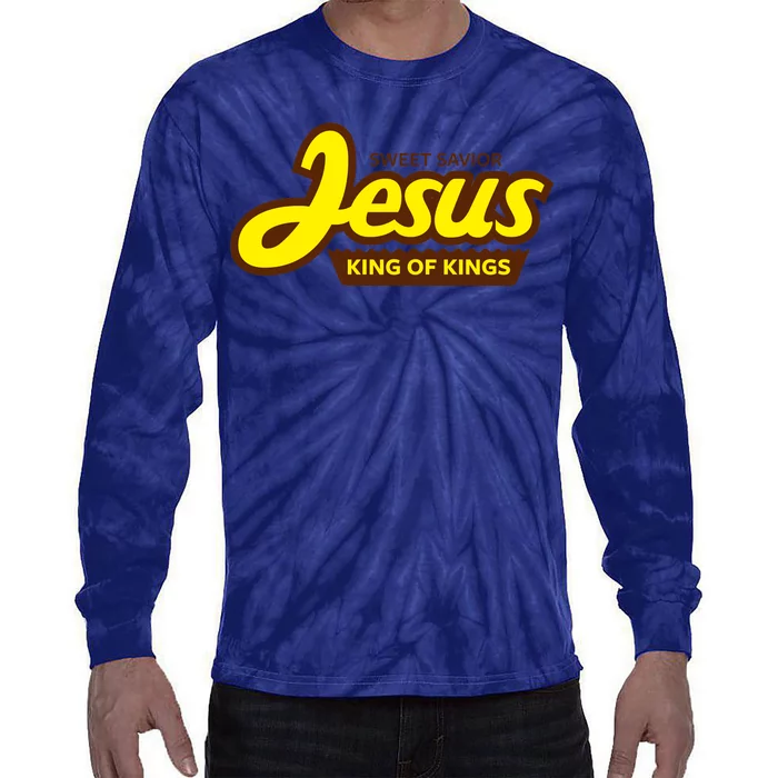 Sweet Savior Jesus King of Kings Tie-Dye Long Sleeve Shirt