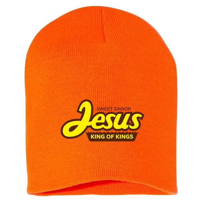 Sweet Savior Jesus King of Kings Short Acrylic Beanie