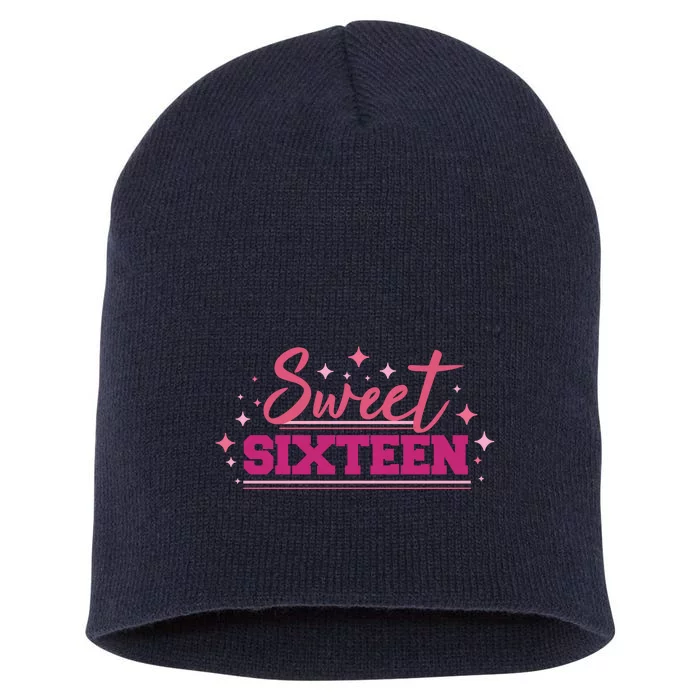 Sweet Sixteen Short Acrylic Beanie