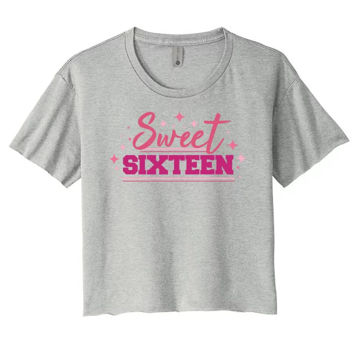 Sweet Sixteen Women's Crop Top Tee