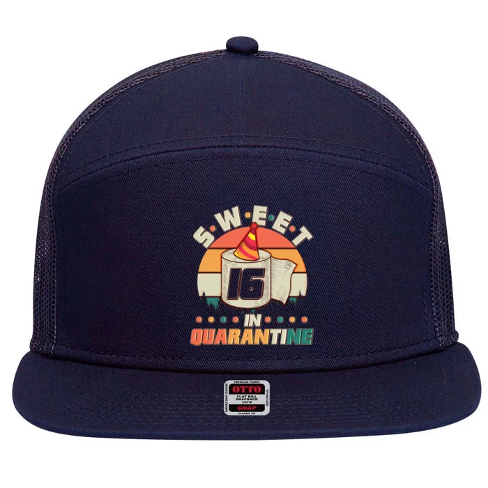 Sweet Sixteen In Quarantine 7 Panel Mesh Trucker Snapback Hat