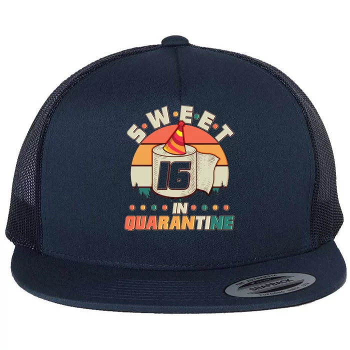 Sweet Sixteen In Quarantine Flat Bill Trucker Hat