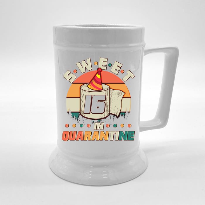 Sweet Sixteen In Quarantine Front & Back Beer Stein