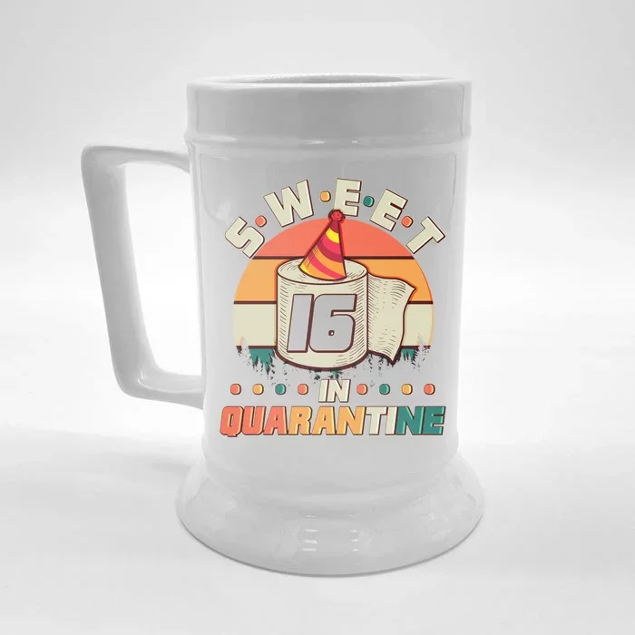 Sweet Sixteen In Quarantine Front & Back Beer Stein