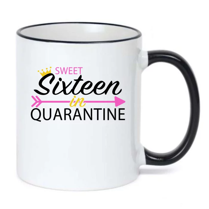 Sweet Sixteen In Quarantine Crown Arrow Black Color Changing Mug