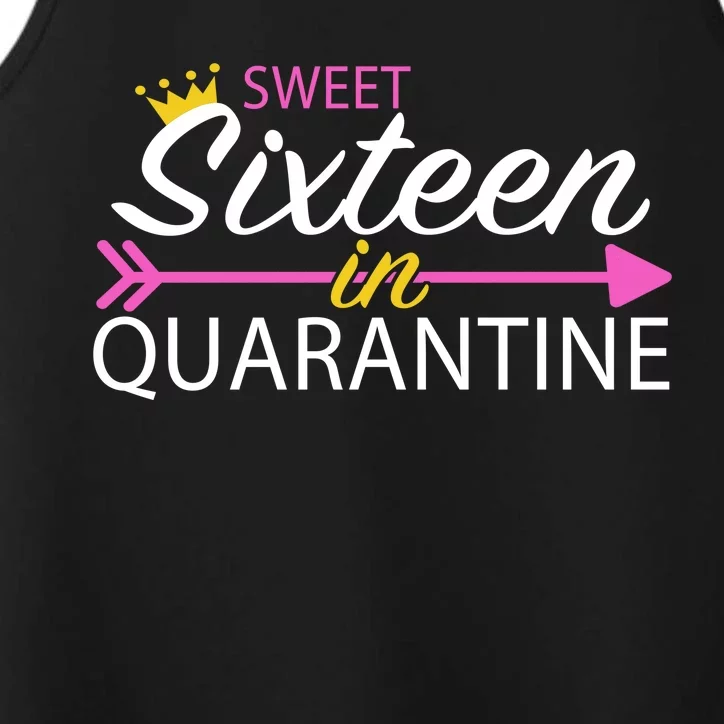 Sweet Sixteen In Quarantine Crown Arrow Performance Tank