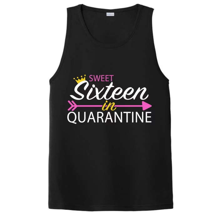 Sweet Sixteen In Quarantine Crown Arrow Performance Tank