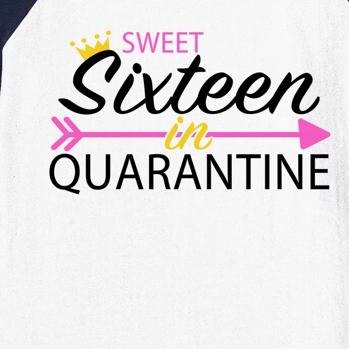 Sweet Sixteen In Quarantine Crown Arrow Baseball Sleeve Shirt