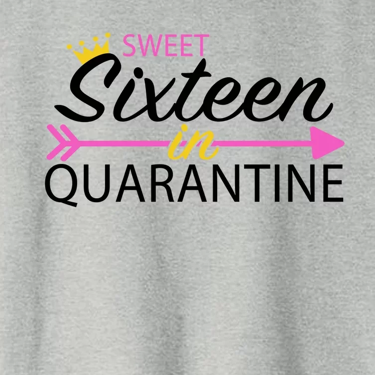 Sweet Sixteen In Quarantine Crown Arrow Women's Crop Top Tee