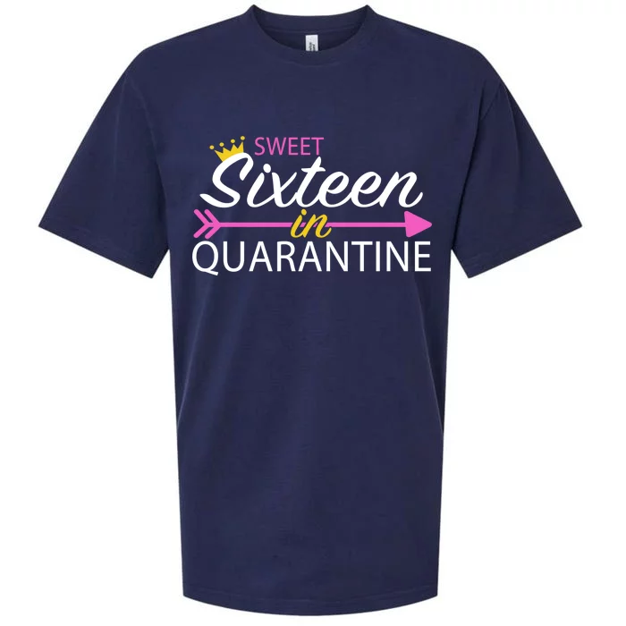 Sweet Sixteen In Quarantine Crown Arrow Sueded Cloud Jersey T-Shirt