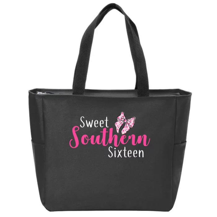 Sweet Southern Sixteen Zip Tote Bag