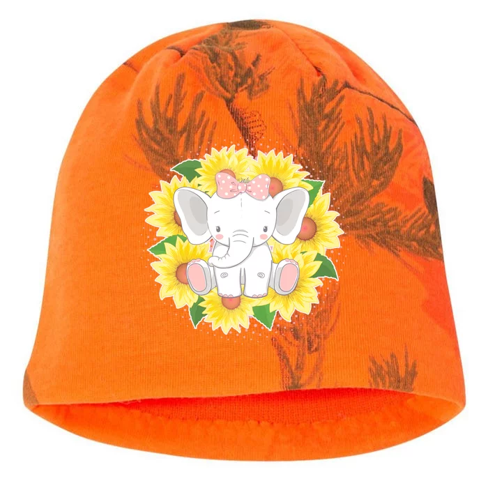 Sweet Sunflower Elephant Kati - Camo Knit Beanie