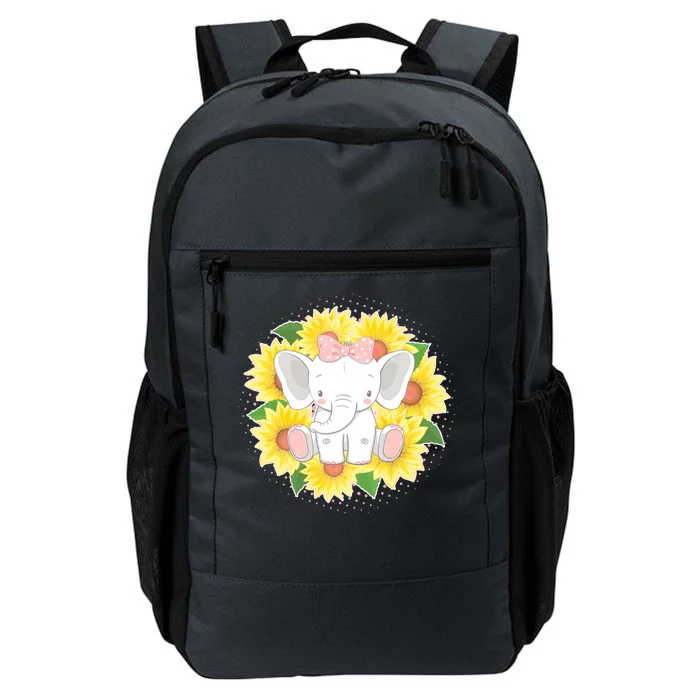 Sweet Sunflower Elephant Daily Commute Backpack