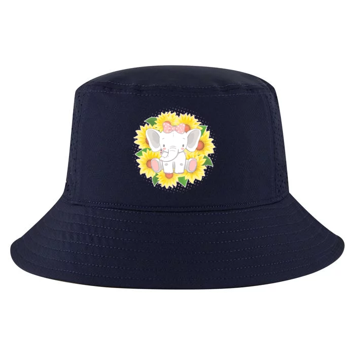 Sweet Sunflower Elephant Cool Comfort Performance Bucket Hat