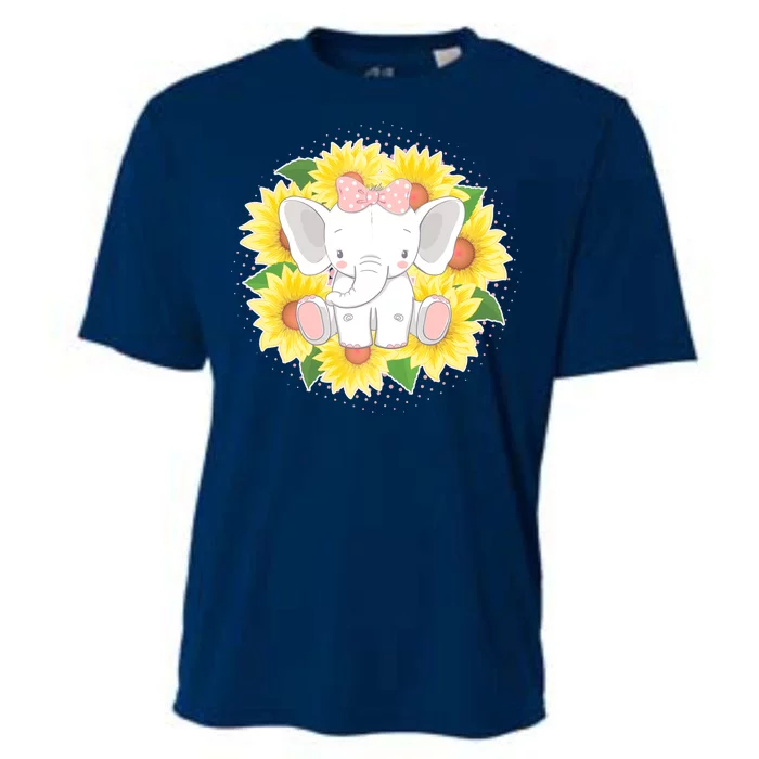 Sweet Sunflower Elephant Cooling Performance Crew T-Shirt