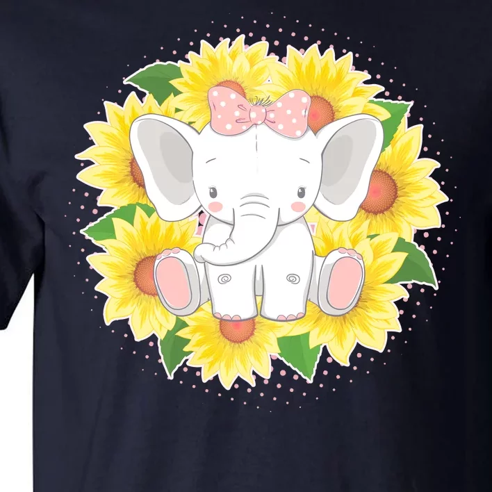 Sweet Sunflower Elephant Tall T-Shirt