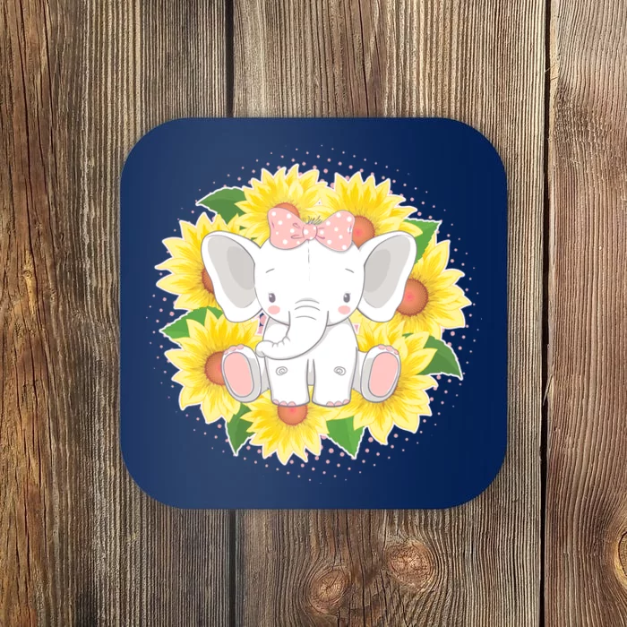 Sweet Sunflower Elephant Coaster