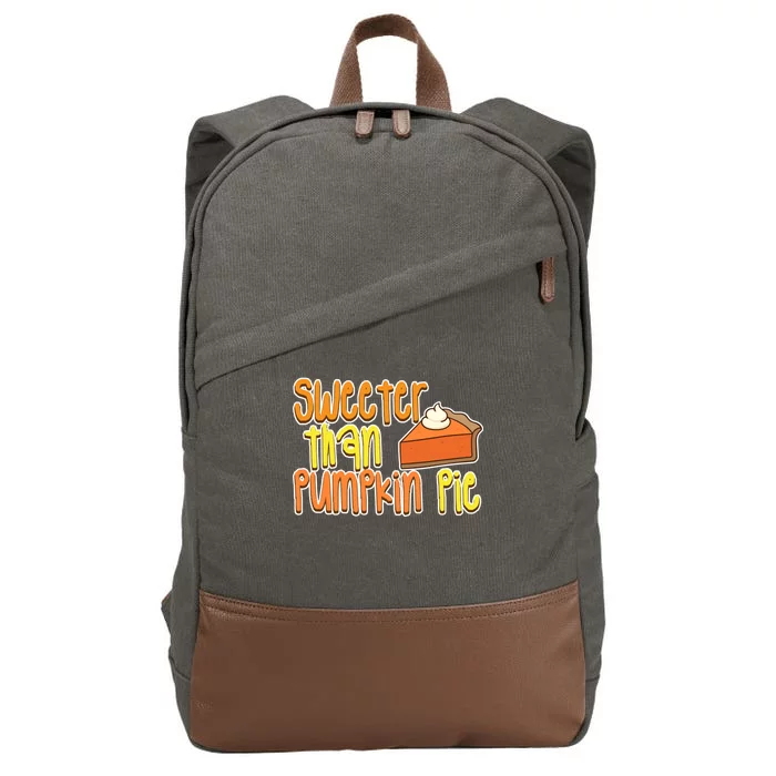 Sweeter Than Pumpkin Pie Cotton Canvas Backpack