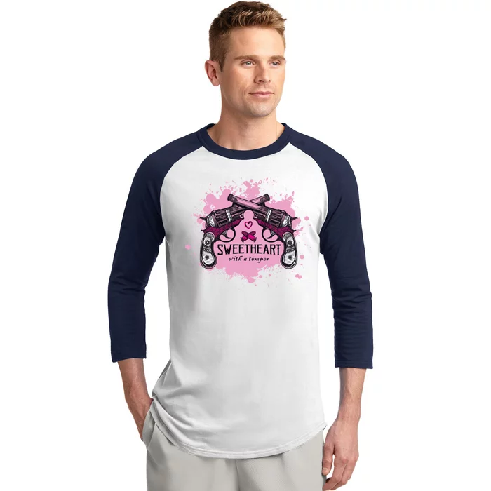 Sweetheart With A Temper Baseball Sleeve Shirt