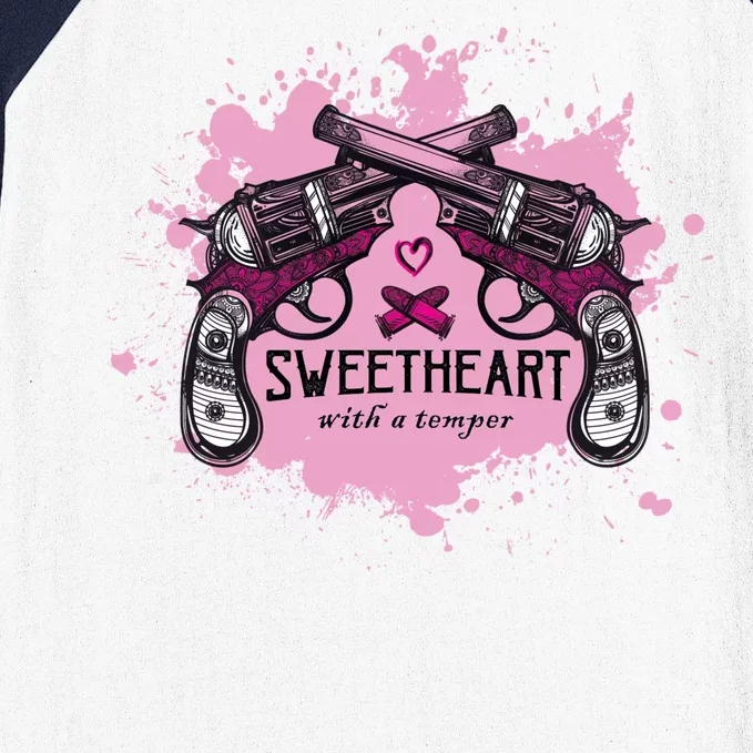 Sweetheart With A Temper Baseball Sleeve Shirt