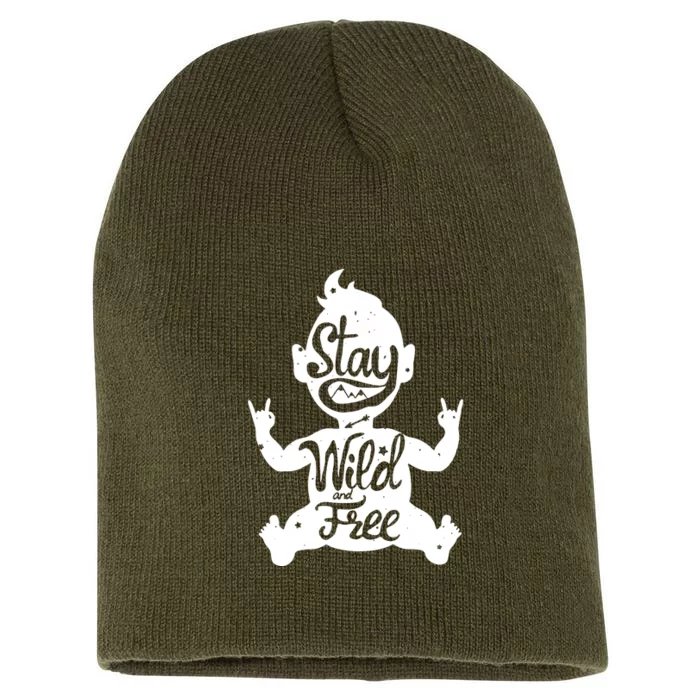 Stay Wild & Free Short Acrylic Beanie