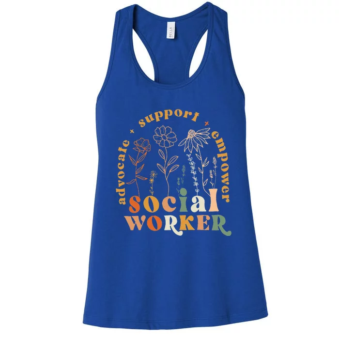 Social Worker Funny Social Work Month Women's Racerback Tank