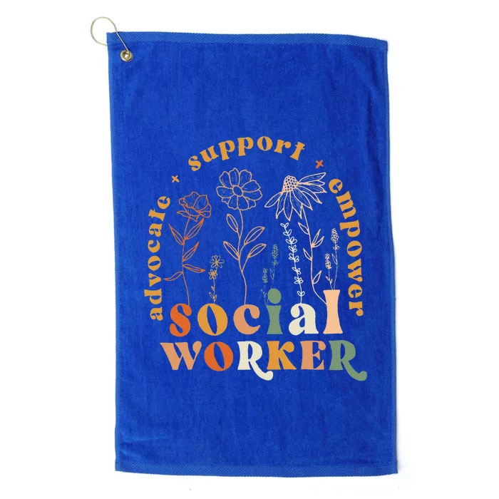 Social Worker Funny Social Work Month Platinum Collection Golf Towel