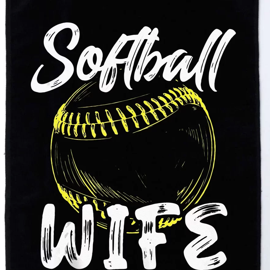 Softball Wife For Women Family Matching Players Mothers Day Platinum Collection Golf Towel