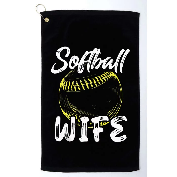 Softball Wife For Women Family Matching Players Mothers Day Platinum Collection Golf Towel