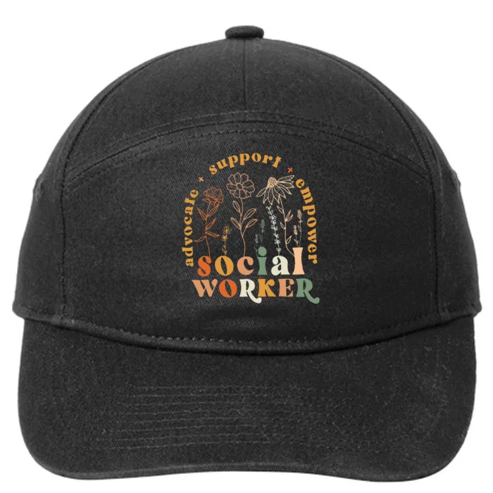 Social Worker Funny Social Work Month 7-Panel Snapback Hat