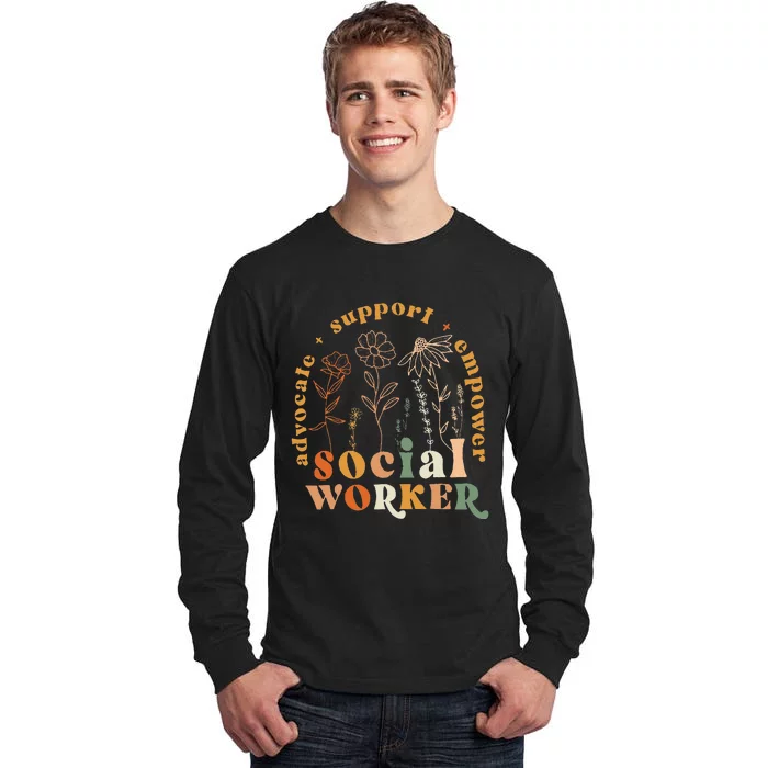 Social Worker Funny Social Work Month Tall Long Sleeve T-Shirt