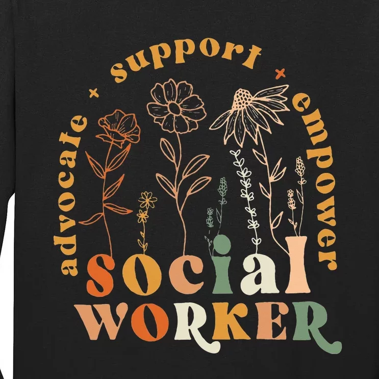 Social Worker Funny Social Work Month Tall Long Sleeve T-Shirt