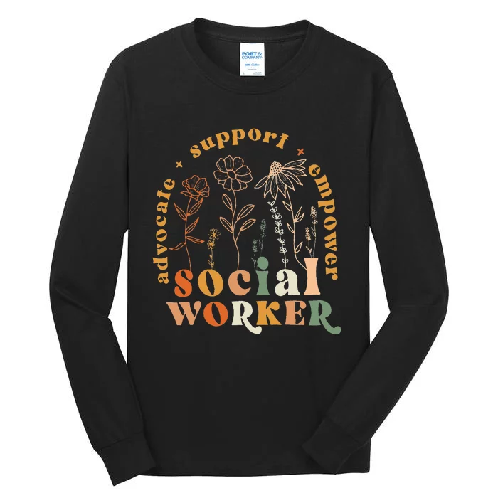 Social Worker Funny Social Work Month Tall Long Sleeve T-Shirt