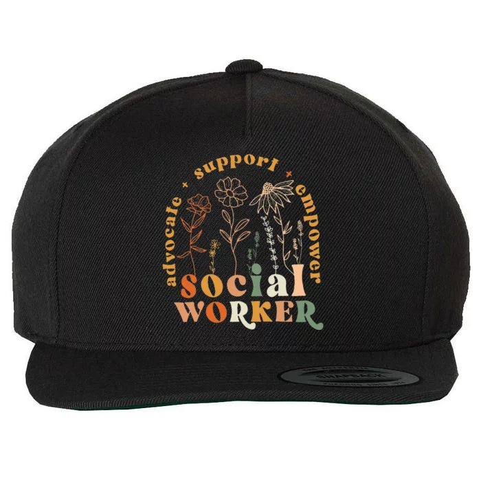 Social Worker Funny Social Work Month Wool Snapback Cap