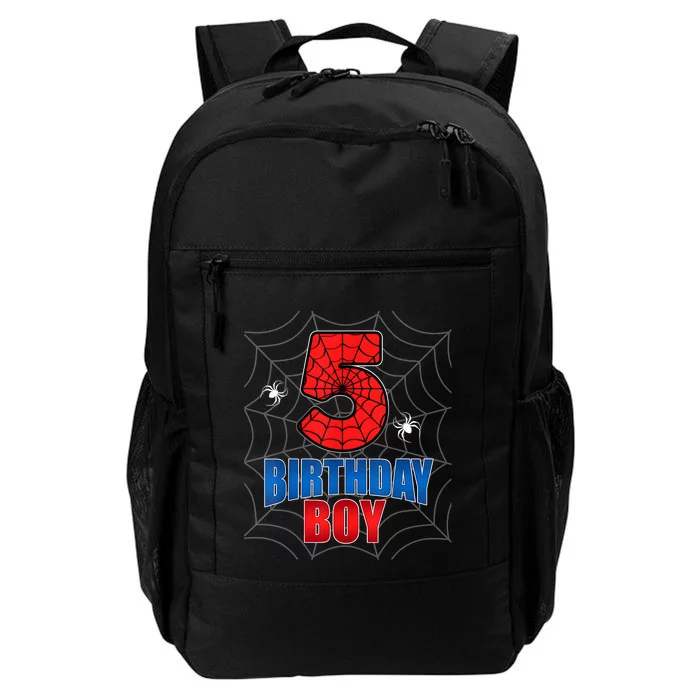 Spider Web Five 5 Years Old 5th Birthday Boy Party Daily Commute Backpack