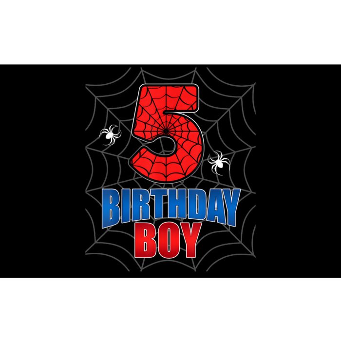 Spider Web Five 5 Years Old 5th Birthday Boy Party Bumper Sticker