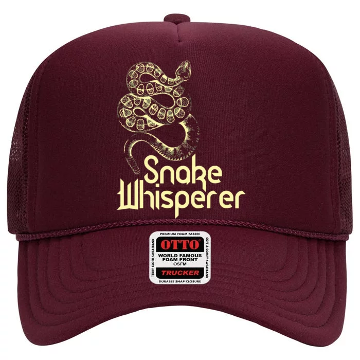 Snake Whisperer Funny High Crown Mesh Trucker Hat